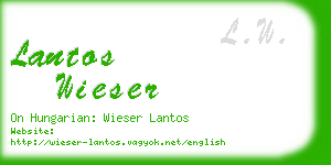 lantos wieser business card